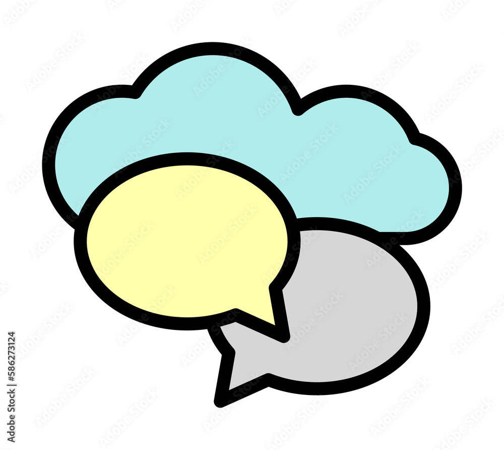 Aufkleber cloud, chart icon. simple color with outline elements of internet storage icons for ui and ux, websi