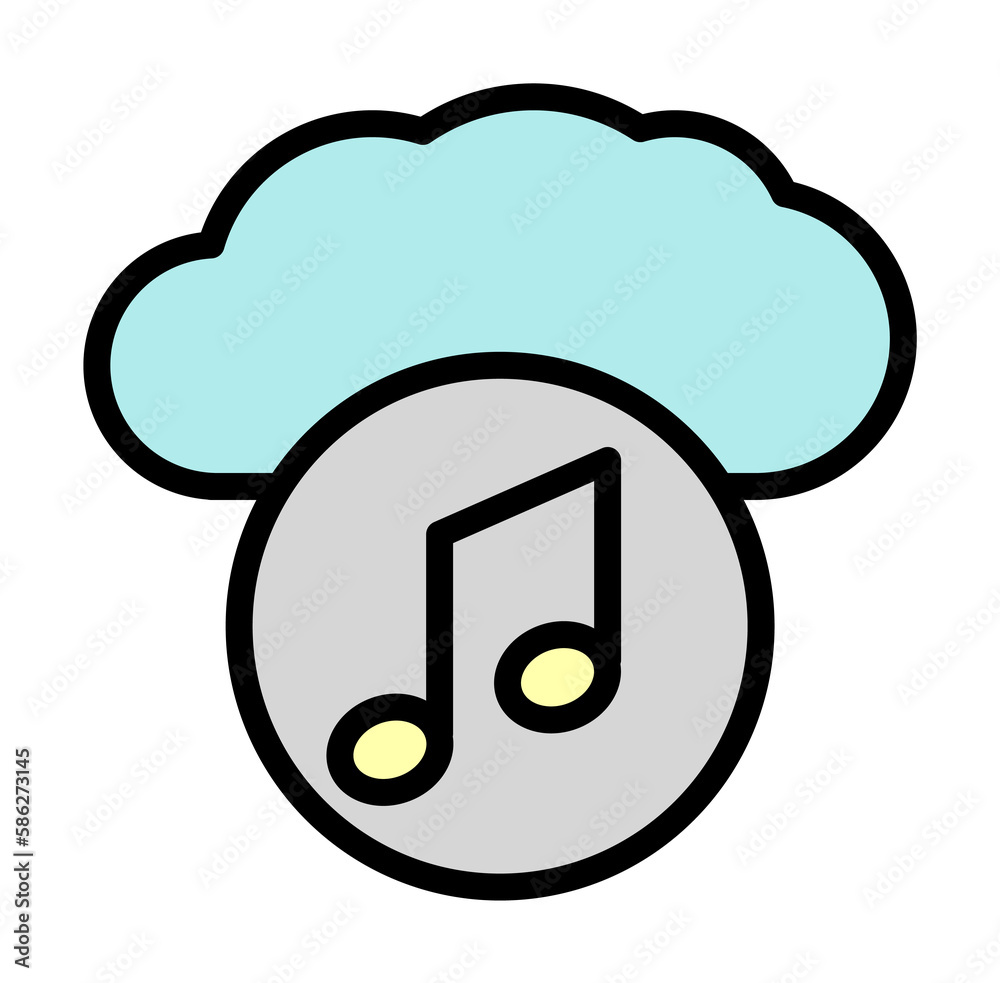 Poster cloud, note icon. simple color with outline elements of internet storage icons for ui and ux, websit