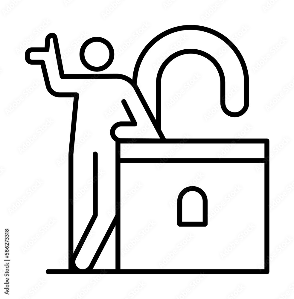 Aufkleber boundary icon. element of conceptual figures icon for mobile concept and web apps. thin line boundar