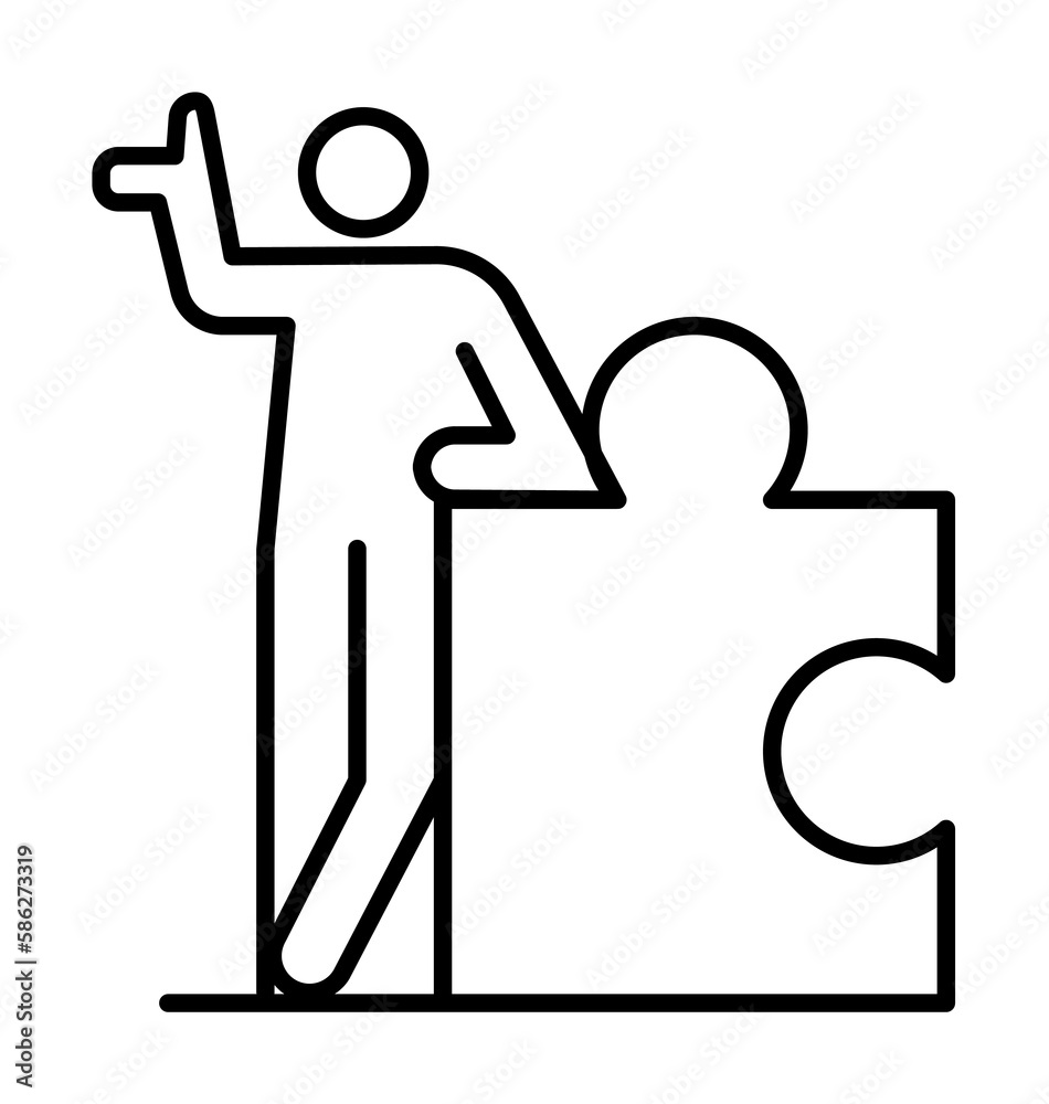 Poster community icon. element of conceptual figures icon for mobile concept and web apps. thin line commun