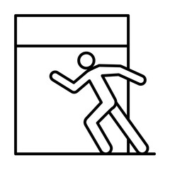 achieve icon. Element of conceptual figures icon for mobile concept and web apps. Thin line achieve icon can be used for web and mobile