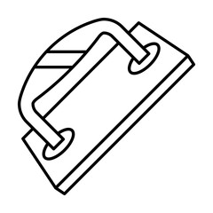 Plastering trowel icon. Simple line, outline elements of construction tool icons for ui and ux, website or mobile application