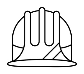Hard hat icon. Simple line, outline elements of construction tool icons for ui and ux, website or mobile application