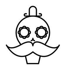 day of the dead, skull icon. Element of day the Dead in Mexico line icon. Thin line icon for website design and development, app development. Premium icon