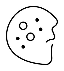 acne, disease, face icon. Element of disease icon. Thin line icon for website design and development, app development. Premium icon