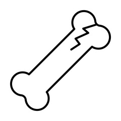 broken bone, disease, medical icon. Element of disease icon. Thin line icon for website design and development, app development. Premium icon