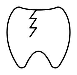 tooth, disease, medical icon. Element of disease icon. Thin line icon for website design and development, app development. Premium icon