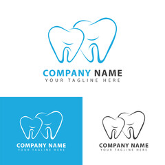 Teeth Logo vector design. Tooth Logo Design Vector. Dental care icon