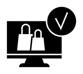 Ecommerce, shopping, computer icon. Element of internet commerce icon. Premium quality graphic design icon. Signs and symbols collection icon for websites, web design, mobile app