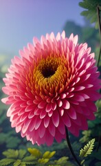 pink gerber daisy created with Generative AI technology