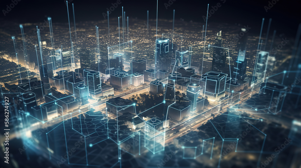 Wall mural ict(information communication network). generative ai