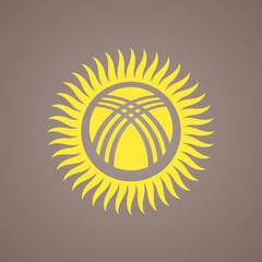 Symbol from the flag of Kyrgyzstan