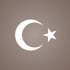 Symbol from the flag of Turkey