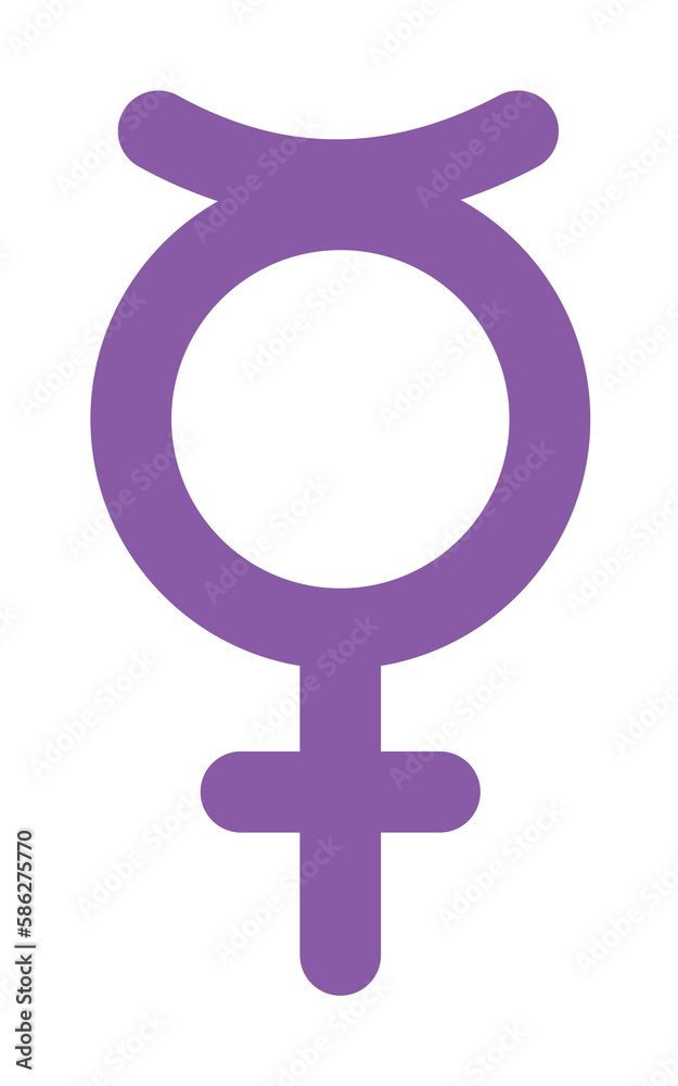 Poster mercury symbol icon. simple color elements of esoteric icons for ui and ux, website or mobile applic