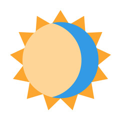 Moon sun icon. Simple color elements of esoteric icons for ui and ux, website or mobile application