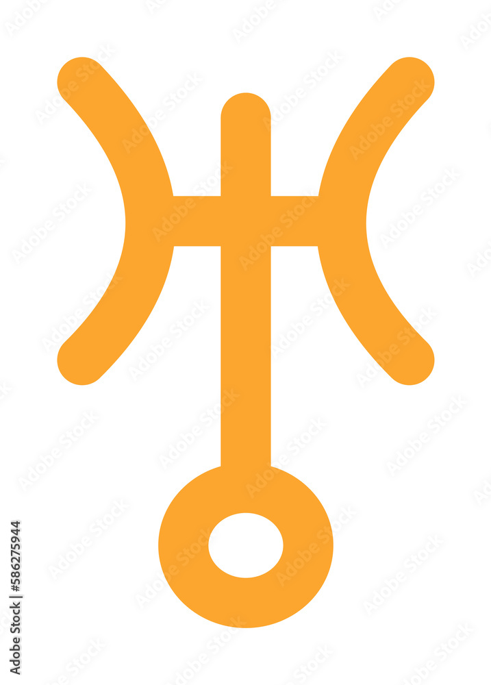 Poster symbol uranus icon. simple color elements of esoteric icons for ui and ux, website or mobile applica