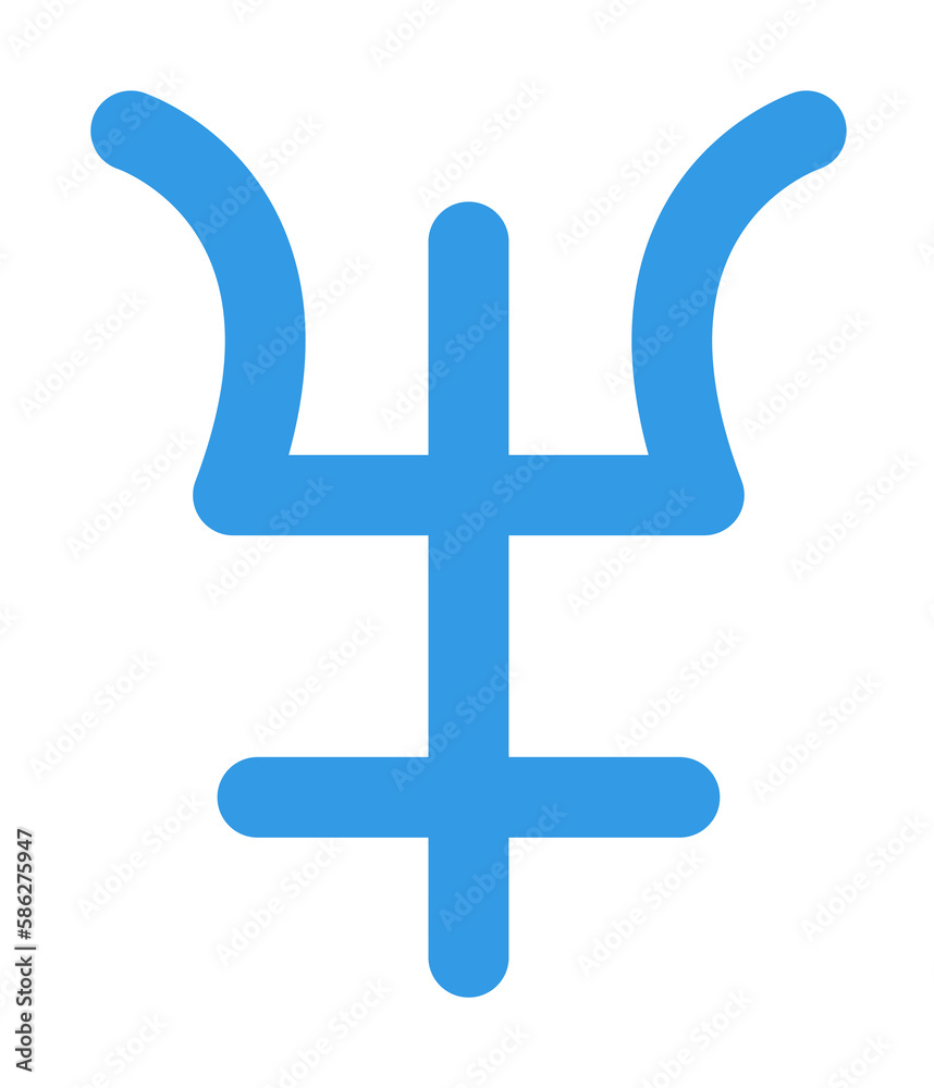Poster symbol neptune icon. simple color elements of esoteric icons for ui and ux, website or mobile applic