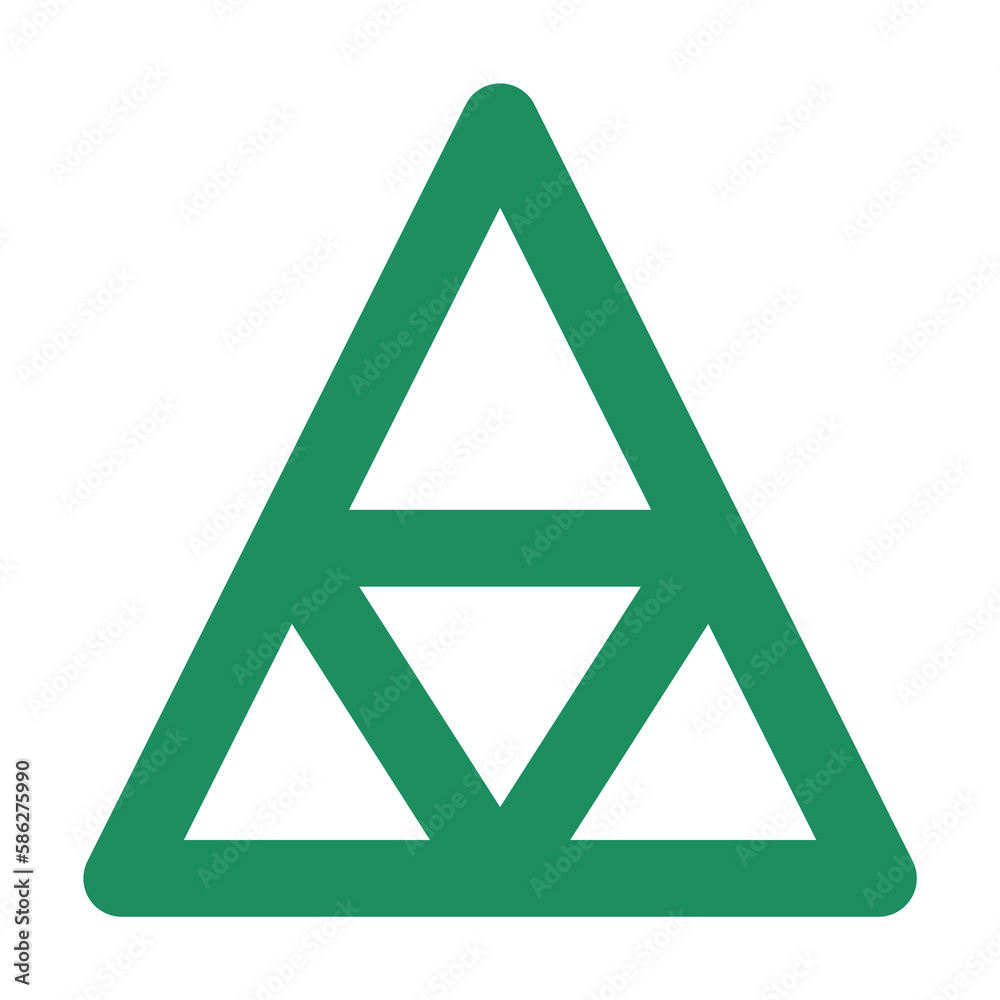 Poster triangle esoteric symbol icon. simple color elements of esoteric icons for ui and ux, website or mob