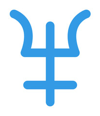 Symbol Neptune icon. Simple color elements of esoteric icons for ui and ux, website or mobile application