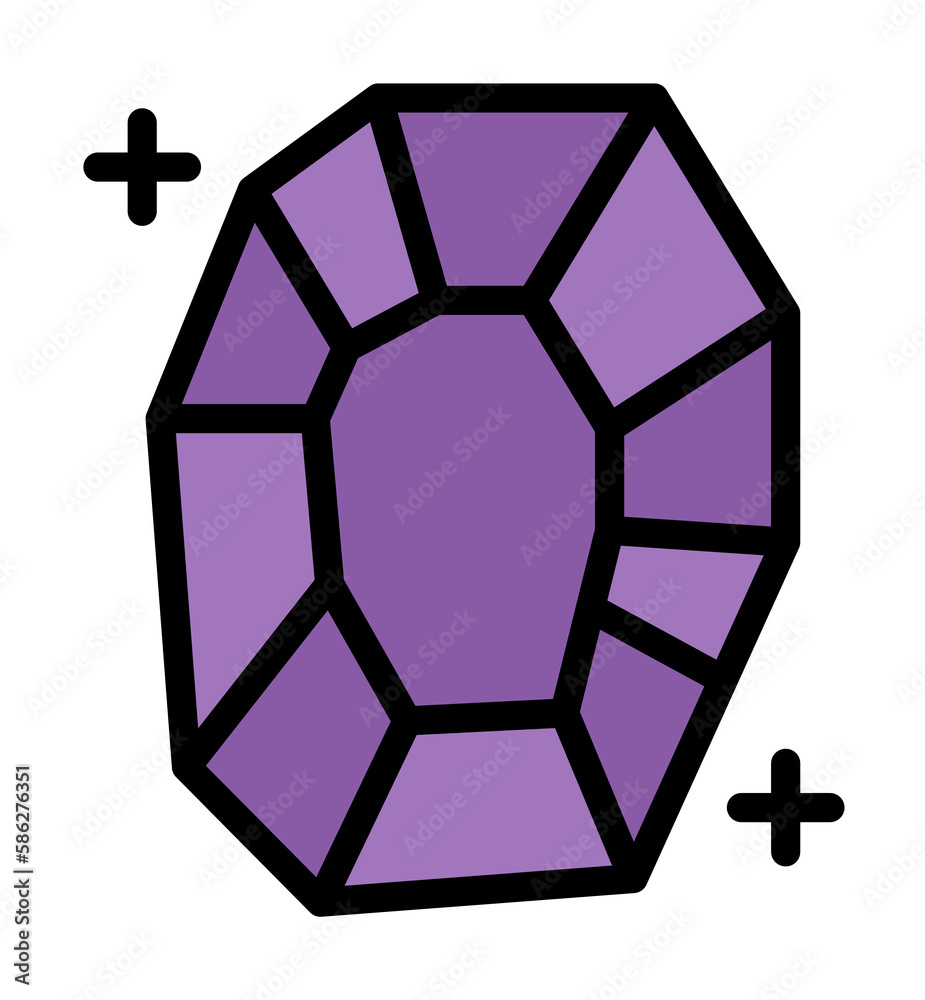 Aufkleber diamond esoteric icon. simple color with outline elements of esoteric icons for ui and ux, website o