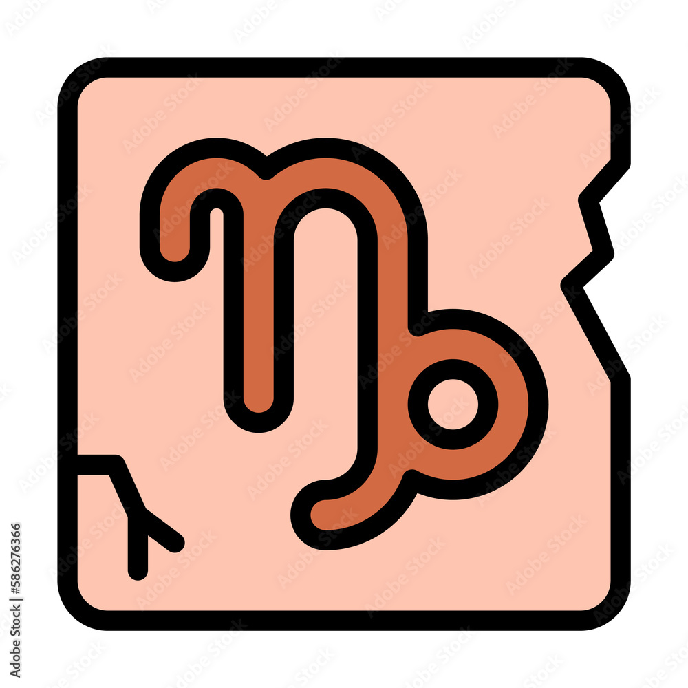 Aufkleber zodiac capricorn icon. simple color with outline elements of esoteric icons for ui and ux, website o