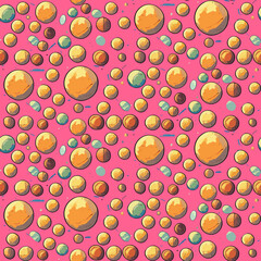 Vector space seamless  half-drop pattern with planets and stars