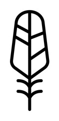 Wing bird icon. Simple line, outline elements of feather icons for ui and ux, website or mobile application