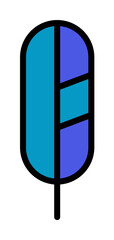 Wing bird icon. Simple color with outline elements of feather icons for ui and ux, website or mobile application