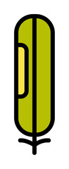 Wing bird icon. Simple color with outline elements of feather icons for ui and ux, website or mobile application