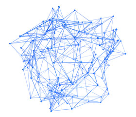 Abstract blue structure, 3d render