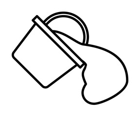 Water bucket, firefighter icon. Element of firefighter icon. Thin line icon for website design and development, app development