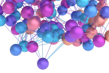 Colorful spheres, 3d render
