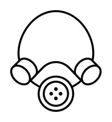 Gas mask, firefighter icon. Element of firefighter icon. Thin line icon for website design and development, app development