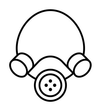 recommend clip art: Gas mask, firefighter icon. Element of firefighter icon. Thin line icon for website design and development, app development
