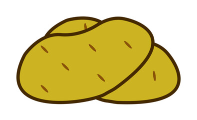 potato colored icon. Element of fruits and vegetables icon for mobile concept and web apps. Colored potato icon can be used for web and mobile. Premium icon