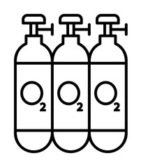 Oxygen tank icon. Element of future business icon