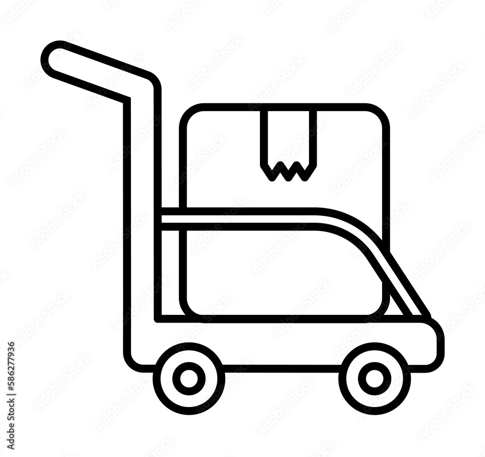 Poster move box icon. element of global logistics icon for mobile concept and web apps. thin line move box 