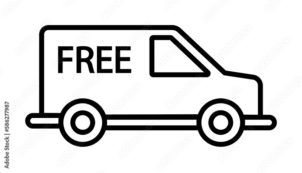 Poster free sending icon. element of global logistics icon for mobile concept and web apps. thin line free 