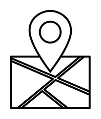 Map icon. Element of global logistics icon for mobile concept and web apps. Thin line Map icon can be used for web and mobile