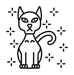Halloween animal cat pet icon. Element of Halloween