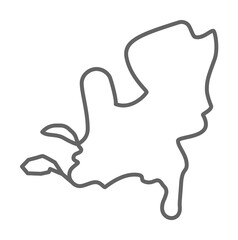 Obraz premium Netherlands map icon. Element of Holland icon. Thin line icon for website design and development, app development. Premium icon