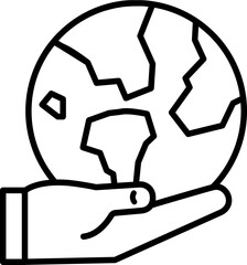 Save the world icon. Ecology concept icon style