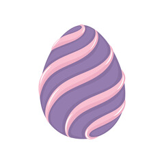 Isolated traditional decorated easter egg Vector illustration