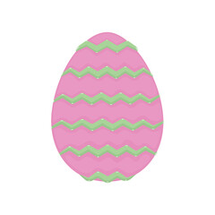 Isolated traditional decorated easter egg Vector illustration