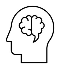 brain, head, interface icon. Element of Human resources for mobile concept and web apps illustration. Thin line icon for website design and development, app development