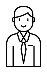 employee, user, worker icon. Element of Human resources for mobile concept and web apps illustration. Thin line icon for website design and development, app development
