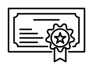certificate, contract, degree icon. Element of Human resources for mobile concept and web apps illustration. Thin line icon for website design and development, app development