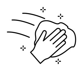 Obraz premium Hand, towel icon. Simple line, outline elements of hygiene icons for ui and ux, website or mobile application