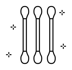 Cotton buds, hygiene icon. Simple line, outline elements of hygiene icons for ui and ux, website or mobile application