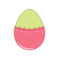 Isolated traditional decorated easter egg Vector illustration